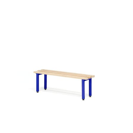 Changing room bench ELITE, 900x300x390 mm, beech, dark blue
