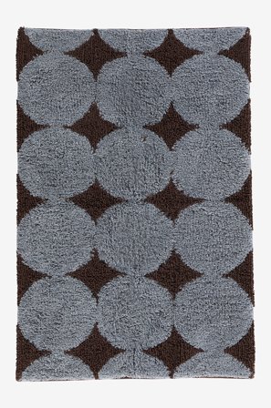 Jotex - Badematte Bomull Blå/brun MARIANNE - Kjøp Baderomsmatter hos Jotex