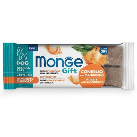Monge Granola Bars Immunity Support Per Cani Adulti Coniglio Con