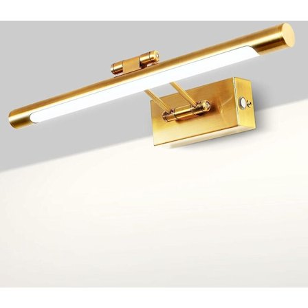 8W Himmennettävä Sisäseinävalaisin, LED Kylpyhuoneen Peilivalaisin Kääntyvällä Päällä Lukuvalo, 3000K Kuville ja Valaisimille (Messinki 640LM, 40