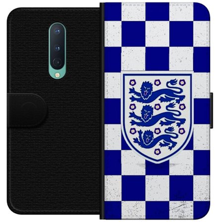 Yhteensopiva Lompakkokotelo OnePlus OnePlus 8 Graafinen shakkiruudukkokuviointi sinisellä ja valkoisella, klassisella heraldisella vaakunalla, retroh
