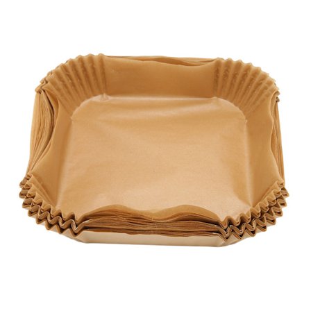 100 st Non-Stick Oljepapper Foder Oljetätt Vattentätt Fyrkantig Fritös Mikrovågsugn Naturlig Träfärg