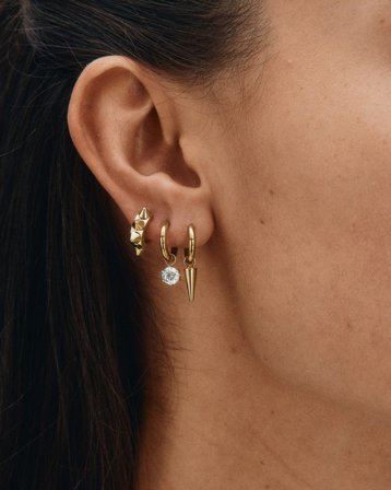 Edblad Peak Hoops One Heart Gold Guldig Smycken Tjej - Kids Brand Store