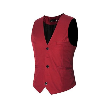 Men's V-neck Suit Vest Cotton Slim Four Seasons Vest