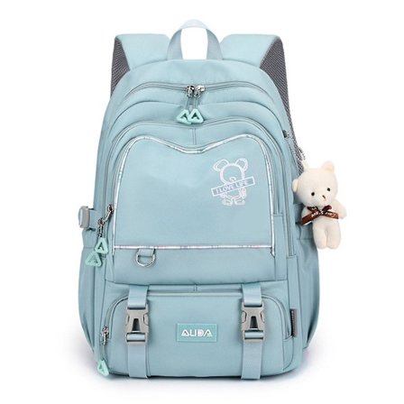 Multi-lomme Skole Rygsæk Nylon Dagrygsæk Casual Rygsæk Til Teenager Ungdom