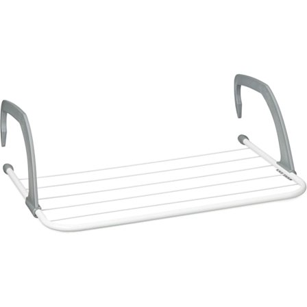 Tørkestativ for klær - Hengeristativ for radiator og balkong, Liten størrelse, 3m Stor tørkekapasitet, Hvit, 50cm Lengde