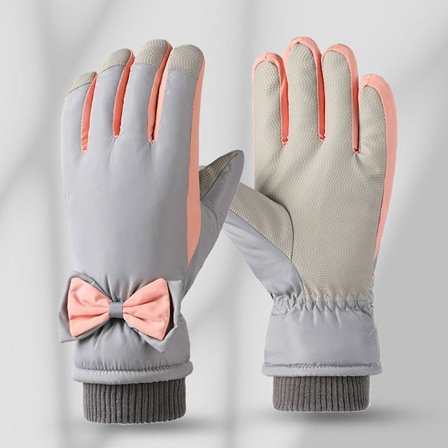 Dam plyschhandskar Snowboard Skidhandskar GRÅ