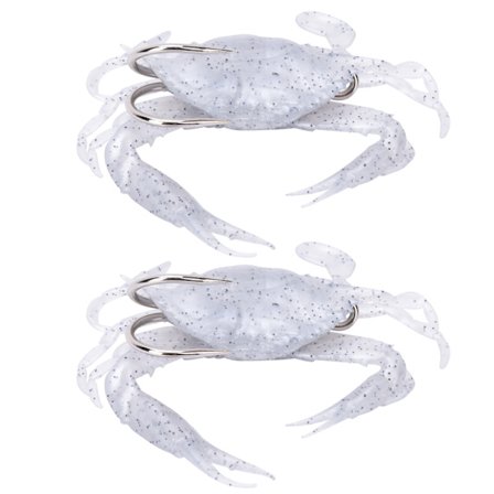 2 st Silikon Mjuka Fiskebeten Konstgjort Bete Krabba med Vassa Krokar Fiskeutrustning Tillbehör 2#