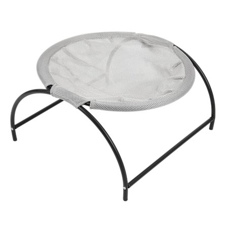 Katt Hängmatta Säng Rostfritt Stål Duk Avtagbar Upphöjd Liten Hund Husdjur Hängmatta Säng för Inomhus Utomhus Grå