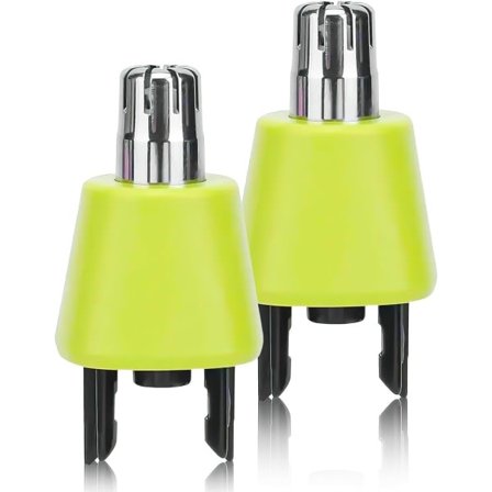 2 udskiftningshoveder, blade kompatible med Philips OneBlade næse og øre