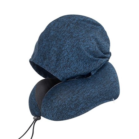 Nackkudde med minnesskum, rese-kudde med huva för vuxna, rese-kudde för flygplan och tåg