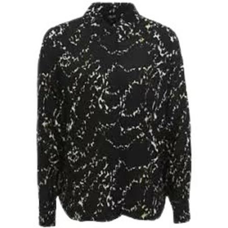 Alix The Label Animal Lines Oversized Blouse Black , Zwart , Dames , Maat: XS