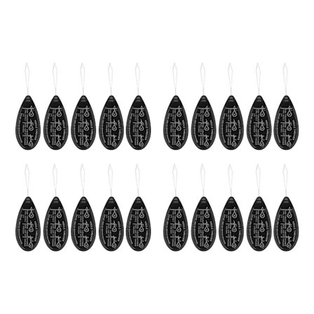 20 stk. Bærbare sorte plastik nåletrådere til gør-det-selv broderi