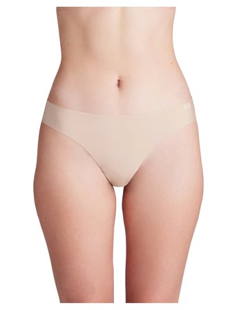 Under Armour Ua Pure Stretch No Show Thong -Solid 3Pk - Beige - XS