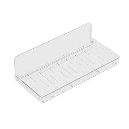 Vægmonteret Foldbar Hylde Gennemsigtig Punch-fri Stor Kapacitet Stærk Foldbar Flydende Væghylde til Badeværelse L