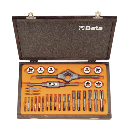 Unelte De Filetare Beta Tools Cu Cutie Din Lemn