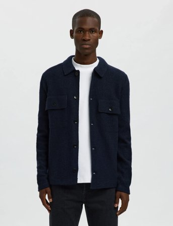 Selected Slmnealy Ls Knit Workwear Cardigan Noos - Navy - S