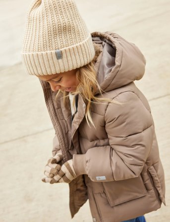 Minymo Magic Gloves Knit 3-Pack - Beige - 3-6Y