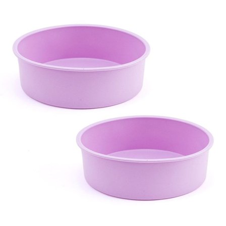 8" Rund Silikon Brödform Tårtaform Rund Bakform Ljus Lila