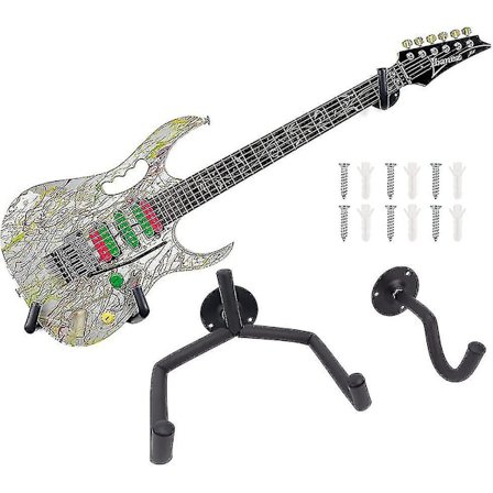 Horisontellt Gitarrväggfäste, Lutande Gitarrhängare, Horisontellt Väggfäste för Akustisk Klassisk eller Elgitarr, Ukulele, Banjo, Mandolin