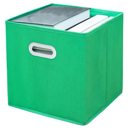 Låda leksaker Förvaringslåda med handtag hopfällbar för hemgarderob dark green