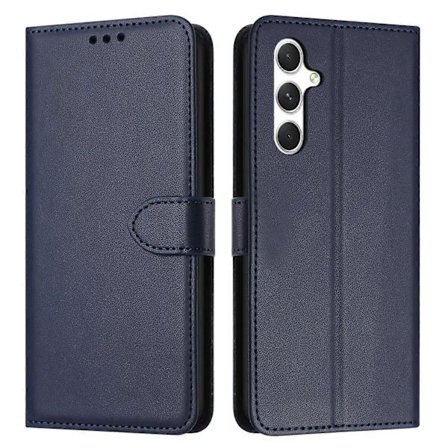 【PP】Etui til Samsung Galaxy A17 5G, stativ, lommebok, skinnetui med reim, blå