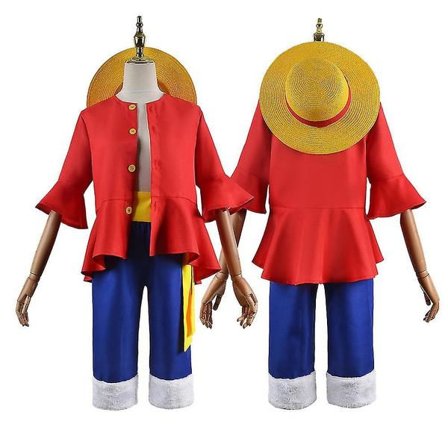 Voksen Barn Cosplay One Piece Monkey D. Luffy Pirat Stråhatte Pirat Japansk Anime Manga Halloween Kostume Maskerade Børn - Barn Child