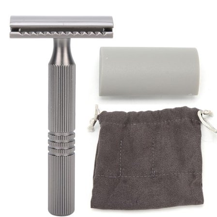 Professionel herrer legering retro barbermaskine hjem frisørsalon bærbar barbermaskine uden blad (sort)