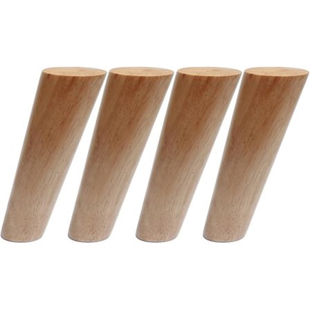 Runda möbelben i massivt trä, soffben för utbyte, perfekta för modern stil i mitten av århundradet/utmärkt Ikea-hack för soffa, säng, soffbord (6 tum,