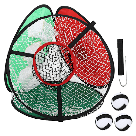 4-sidig nylon professionell bärbar sport golf träningsnät bollar mål övningstillbehör