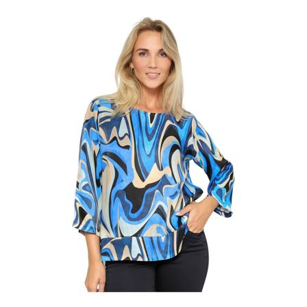 2-Biz Blouses , Blauw , Dames , Maat: M