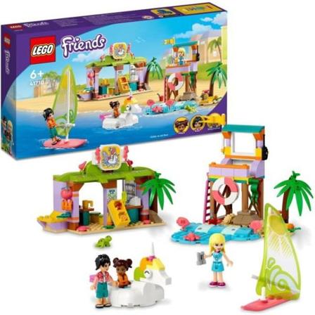 LEGO 41710 Friends -animaatio ja surffaus rannalla, lelu yksisarvisella ja kilpikonnapoijulla, ensiapuhahmo, pojat ja tytöt 6-vuotiaasta alkaen