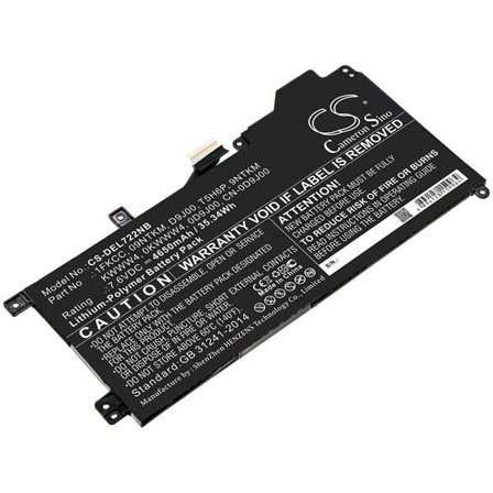 Batteri til notebook, bærbar computer til DELL Latitude 7200 2-i-1