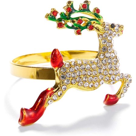 12 stk juleserviettringer for spiseborddekking - Rustikk D