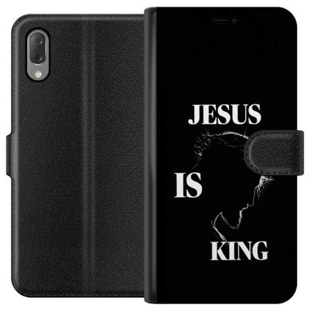 Yhteensopiva Lompakkokotelo Sony Xperia L3 Värikkäitä kawaii-hahmoja pinottuna pystysuunnassa violetilla taustalla, pehmeillä muodoilla ja leikkis