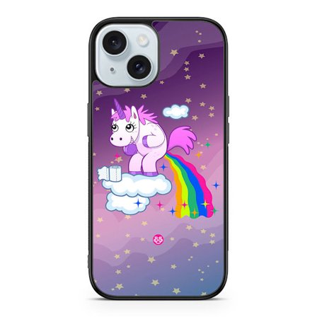 Bjornberry Skal iPhone 15 - Bajsande Enhörning