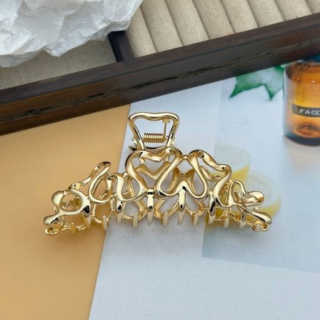 Uregelmæssige Hårklemmer Elegant Metal Sølv Bølge Hårklemme Hårnål Kølig Stil Fransk Hårklemme til Tykt Hår Metal Hårnåle Hårtilbehør Si...