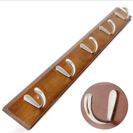 Skohylle, veggmontert klesstativ, klesstativ i tre, veggkrok, w