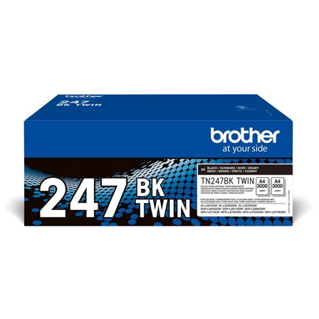 Brother TN247BK TWIN - 2-pack - Høy ytelse - svart - original - tonerpatron