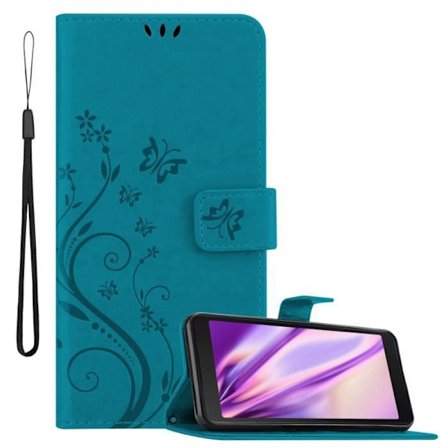 Fodral till Samsung Galaxy XCover 5 Fodral i BLÅBLOMMAT Fodral Fodral Skydd Blommor plånbok