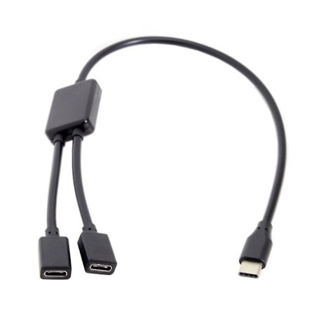 USB-C Hann til Dobbel USB-C Hun Splitter Hub Konverter Adapterkabel Kontakt For USB-C PD Lader Powerbanks Bærbar PC