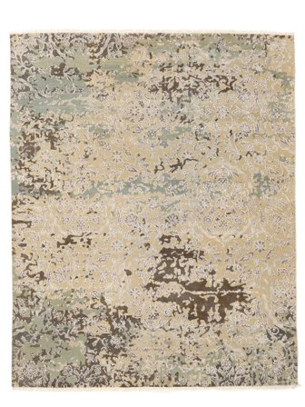 Contemporary Design Rug Modern Orange/Beige (Wool, India)