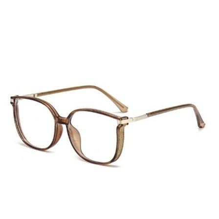 Glasögon för dam och herr med blåljusfilter, Retro Rund, 2.5 3.0 3.5 4.0 Kallt Te 200