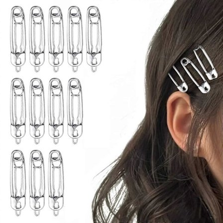 12 stk. Hårnåle Hårklemmer Legering Sikkerhedsnål Form Hårspænder