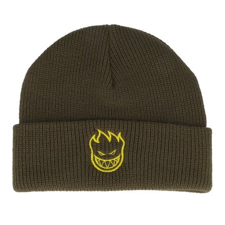 Spitfire - Hnědý cuff Beanie - Bighead Beanie Brown/Gold Cuff @ Hatstore