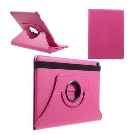 Huawei MediaPad M3 Lite 10.1 Læder etui med roterende stand - Rosa Pink