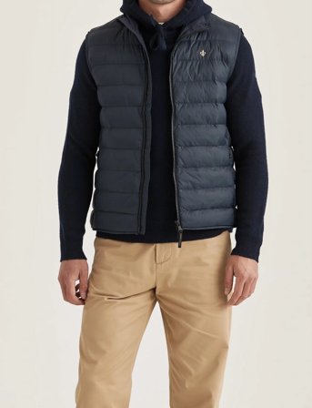 Morris Norfolk Liner Vest - Navy - L