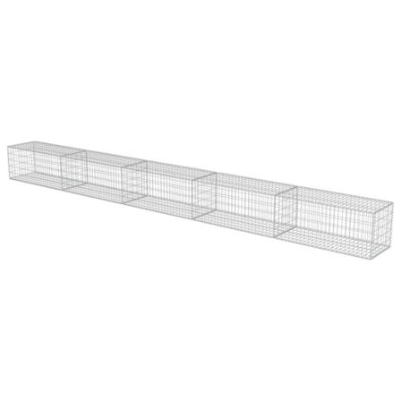 Vidaxl Gabionmur I Galvaniserat Stål 600x50x50 Cm Silver