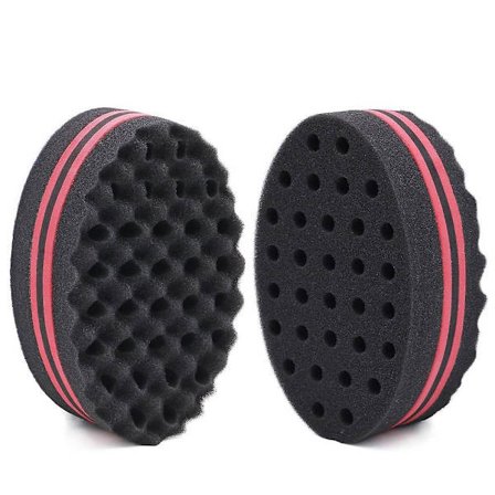 Hiustenkierto musta jää sieni Afro Braid, Dreadlock Coils Curl Harjat (2 kpl)