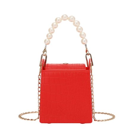 Kedja Axelväska Crossbody Bucket Bags RÖD